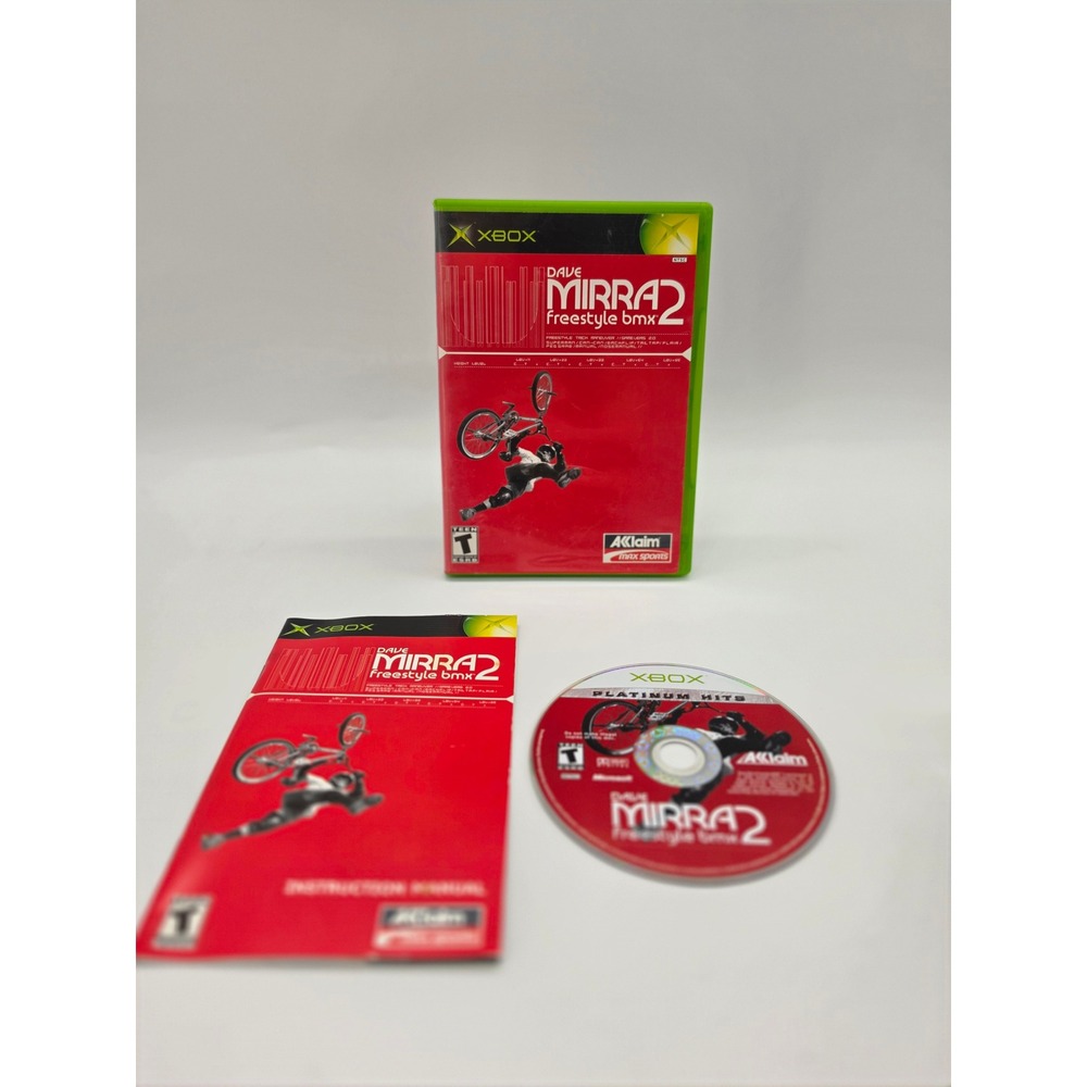 Dave Mirra Freestyle BMX 2 Xbox Original Platinum Hits CIB Manual 2001